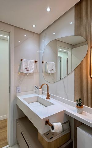Apartamento à venda com 71m², 3 quartos e 1 vaga Apartamento à venda com 71m², 3 quartos e 1 vagaBanheiro Social
