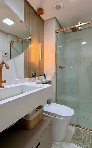 Apartamento à venda com 71m², 3 quartos e 1 vaga Apartamento à venda com 71m², 3 quartos e 1 vagaBanheiro Social