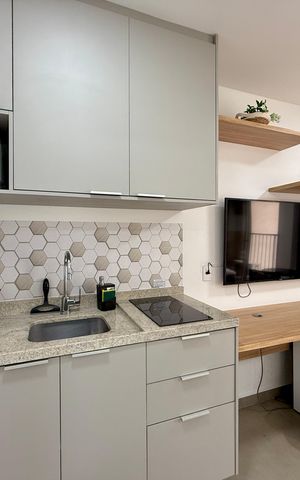 Studio para alugar com 28m², 0 quarto e sem vaga Studio para alugar com 28m², 0 quarto e sem vagaCozinha