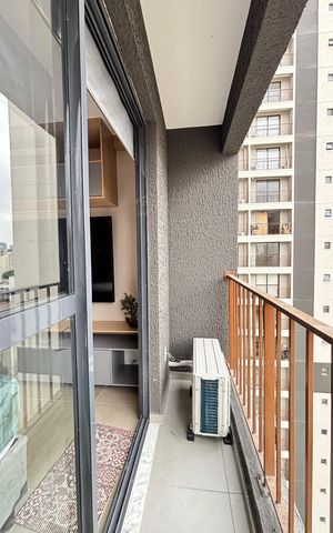Studio para alugar com 26m², 1 quarto e sem vaga Studio para alugar com 26m², 1 quarto e sem vagaVaranda Studio
