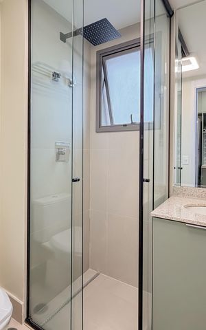 Studio para alugar com 29m², 1 quarto e sem vaga Studio para alugar com 29m², 1 quarto e sem vagaBanheiro