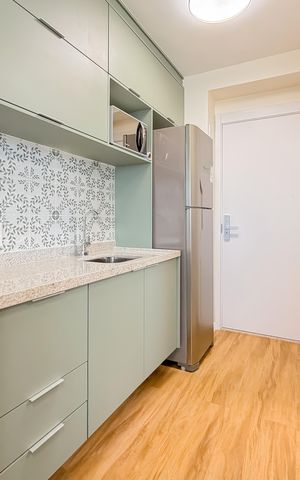 Studio para alugar com 29m², 1 quarto e sem vaga Studio para alugar com 29m², 1 quarto e sem vagaCozinha