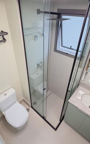 Studio para alugar com 29m², 1 quarto e sem vaga Studio para alugar com 29m², 1 quarto e sem vagaBanheiro