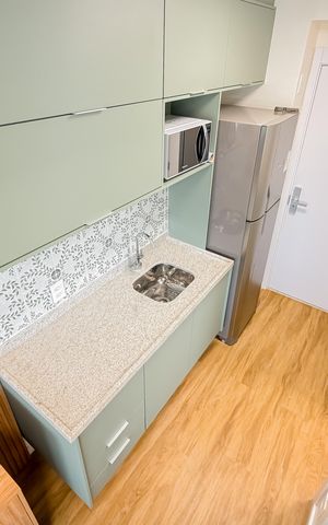 Studio para alugar com 29m², 1 quarto e sem vaga Studio para alugar com 29m², 1 quarto e sem vagaCozinha