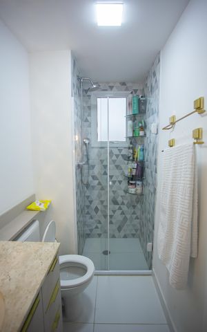 Apartamento à venda com 128m², 3 quartos e 2 vagas Apartamento à venda com 128m², 3 quartos e 2 vagasBANHEIRO DA SUÍTE