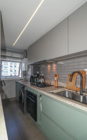 Apartamento à venda com 57m², 2 quartos e 2 vagasCozinha e Área de Serviço