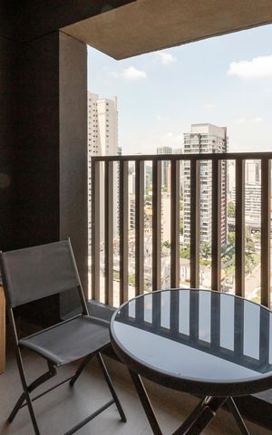 Studio para alugar com 26m², 1 quarto e sem vaga Studio para alugar com 26m², 1 quarto e sem vagaVaranda