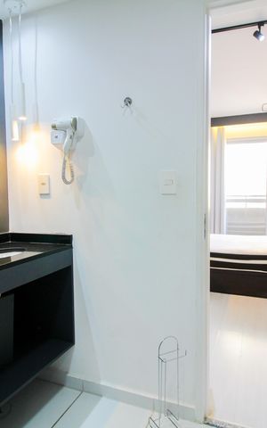 Studio à venda com 28m², 1 quarto e sem vaga Studio à venda com 28m², 1 quarto e sem vagaBanheiro