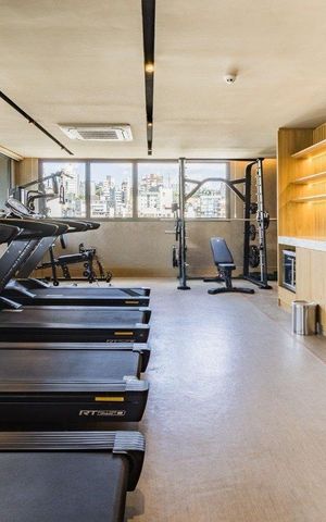 Studio para alugar com 24m², 1 quarto e 1 vaga Studio para alugar com 24m², 1 quarto e 1 vagaAcademia