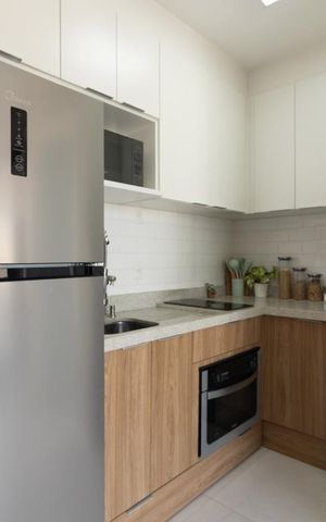Apartamento à venda com 27m², 1 quarto e sem vaga Apartamento à venda com 27m², 1 quarto e sem vagaCozinha e Área de Serviço