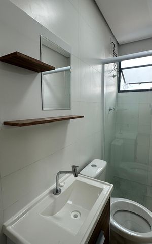 Apartamento para alugar com 60m², 2 quartos e 2 vagas Apartamento para alugar com 60m², 2 quartos e 2 vagasBanheiro da Suíte