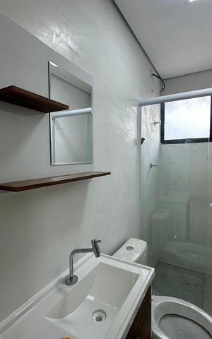 Apartamento para alugar com 59m², 2 quartos e 2 vagas Apartamento para alugar com 59m², 2 quartos e 2 vagasBanheiro da Suíte