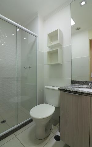 Apartamento à venda com 56m², 2 quartos e 1 vagaBanheiro Social