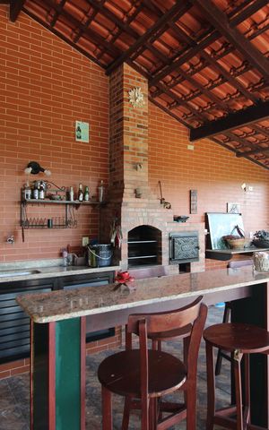 Casa de condomínio à venda com 1500m², 4 quartos e 3 vagasFundos da casa - Churrasqueira