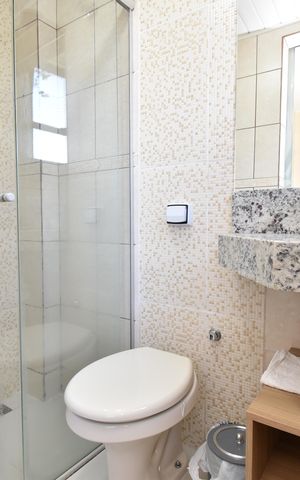Studio para alugar com 21m², 1 quarto e sem vagaBanheiro do Studio