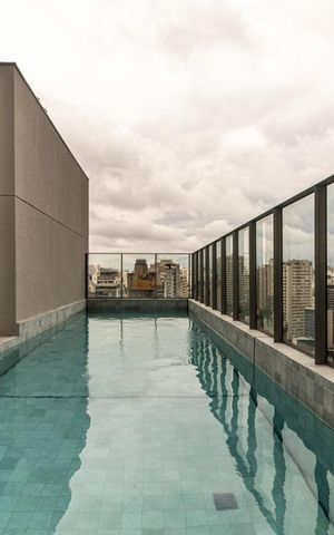 Studio para alugar com 22m², 1 quarto e sem vagaPiscina