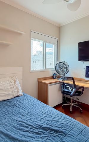 Apartamento à venda com 133m², 3 quartos e 2 vagas Apartamento à venda com 133m², 3 quartos e 2 vagasQuarto 2