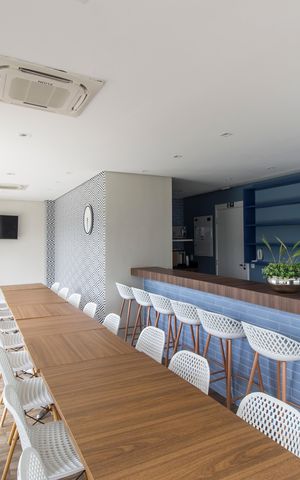 Apartamento à venda com 49m², 1 quarto e 2 vagasÁrea gourmet