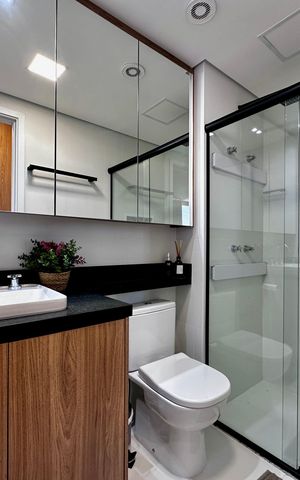Apartamento à venda com 48m², 1 quarto e 1 vaga Apartamento à venda com 48m², 1 quarto e 1 vagaBanheiro Social