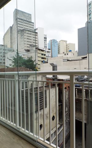 Studio à venda com 30m², 1 quarto e sem vagaVaranda
