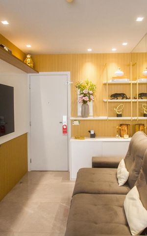 Studio à venda com 48m², 2 quartos e 1 vaga