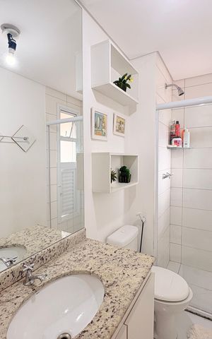 Apartamento à venda com 78m², 2 quartos e 1 vagaBanheiro Social