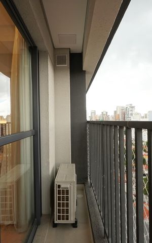 Studio à venda com 23m², 1 quarto e sem vagaVaranda
