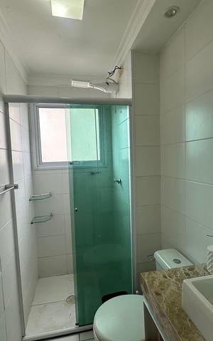 Apartamento para alugar com 55m², 2 quartos e 2 vagas Apartamento para alugar com 55m², 2 quartos e 2 vagasBanheiro da Suíte