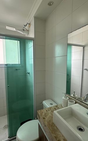 Apartamento para alugar com 55m², 2 quartos e 2 vagas Apartamento para alugar com 55m², 2 quartos e 2 vagasBanheiro da Suíte