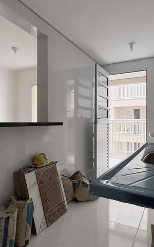 Apartamento para alugar com 57m², 2 quartos e 1 vaga Apartamento para alugar com 57m², 2 quartos e 1 vagaCozinha e Área de Serviço