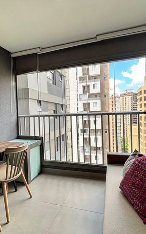 Studio para alugar com 26m², 1 quarto e sem vaga Studio para alugar com 26m², 1 quarto e sem vagaVaranda