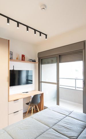 Studio à venda com 28m², 1 quarto e sem vaga Studio à venda com 28m², 1 quarto e sem vagaSala/Quarto