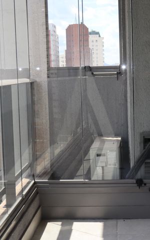 Studio à venda com 48m², 1 quarto e 1 vagaVaranda
