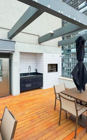 Studio à venda com 27m², 1 quarto e sem vaga Studio à venda com 27m², 1 quarto e sem vagaChurrasqueira - Rooftop