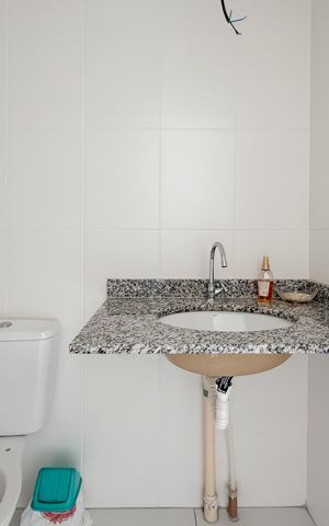 Studio à venda com 27m², 1 quarto e sem vaga Studio à venda com 27m², 1 quarto e sem vagaBanheiro