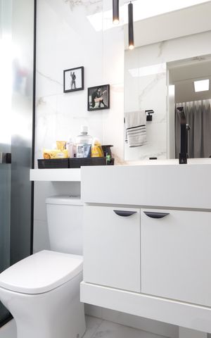 Apartamento à venda com 39m², 1 quarto e 2 vagasBanheiro da Suíte