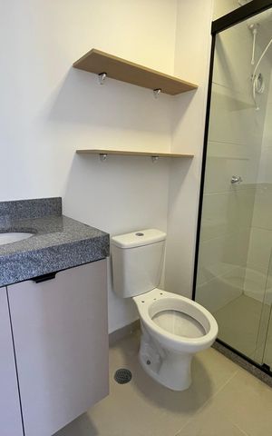 Apartamento à venda com 24m², 1 quarto e sem vaga Apartamento à venda com 24m², 1 quarto e sem vagaBanheiro da Suíte
