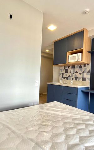 Studio à venda com 25m², 1 quarto e sem vaga Studio à venda com 25m², 1 quarto e sem vagaSala/Quarto