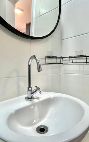 Studio à venda com 25m², 1 quarto e sem vaga Studio à venda com 25m², 1 quarto e sem vagaBanheiro