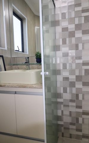 Apartamento à venda com 85m², 3 quartos e 2 vagasBanheiro Quarto 1 suíte