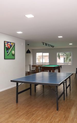 Apartamento à venda com 46m², 2 quartos e 1 vagaÁrea comum - Salão de jogos