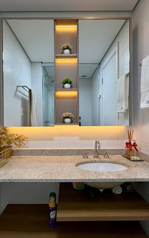 Studio para alugar com 32m², 0 quarto e 1 vaga Studio para alugar com 32m², 0 quarto e 1 vagaBanheiro