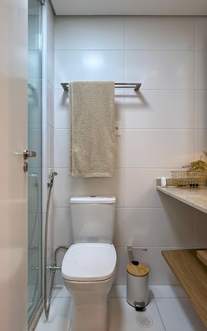 Studio para alugar com 32m², 0 quarto e 1 vaga Studio para alugar com 32m², 0 quarto e 1 vagaBanheiro
