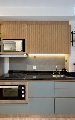 Studio para alugar com 32m², 0 quarto e 1 vaga Studio para alugar com 32m², 0 quarto e 1 vagaCozinha