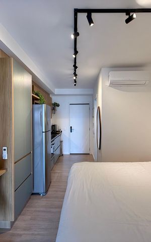 Studio para alugar com 32m², 0 quarto e 1 vaga Studio para alugar com 32m², 0 quarto e 1 vagaQuarto