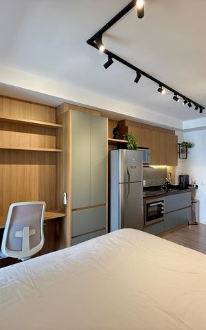 Studio para alugar com 32m², 0 quarto e 1 vaga Studio para alugar com 32m², 0 quarto e 1 vagaQuarto