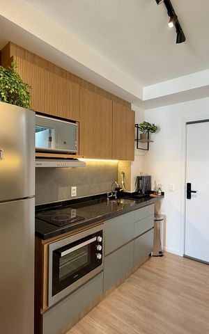 Studio para alugar com 32m², 0 quarto e 1 vaga Studio para alugar com 32m², 0 quarto e 1 vagaCozinha