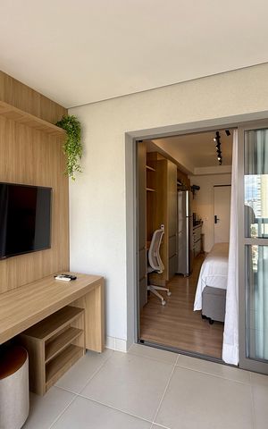 Studio para alugar com 32m², 0 quarto e 1 vaga Studio para alugar com 32m², 0 quarto e 1 vagaSala