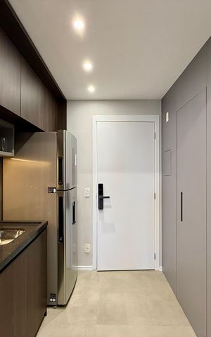 Studio à venda com 27m², 1 quarto e sem vagaCozinha 
