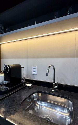 Studio à venda com 27m², 1 quarto e sem vagaCozinha 